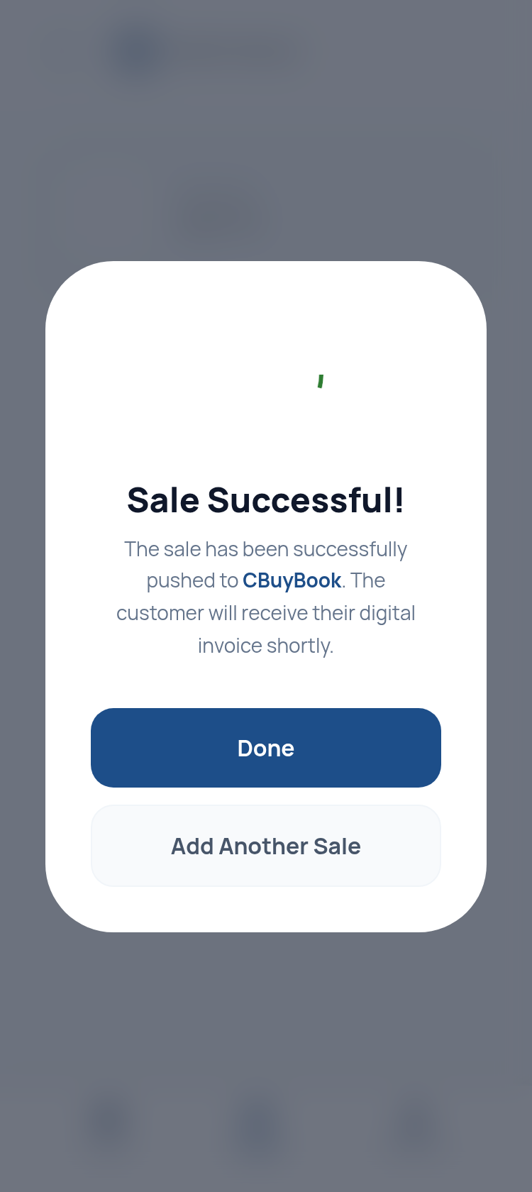 Sale submitted to CBuyBook successfully